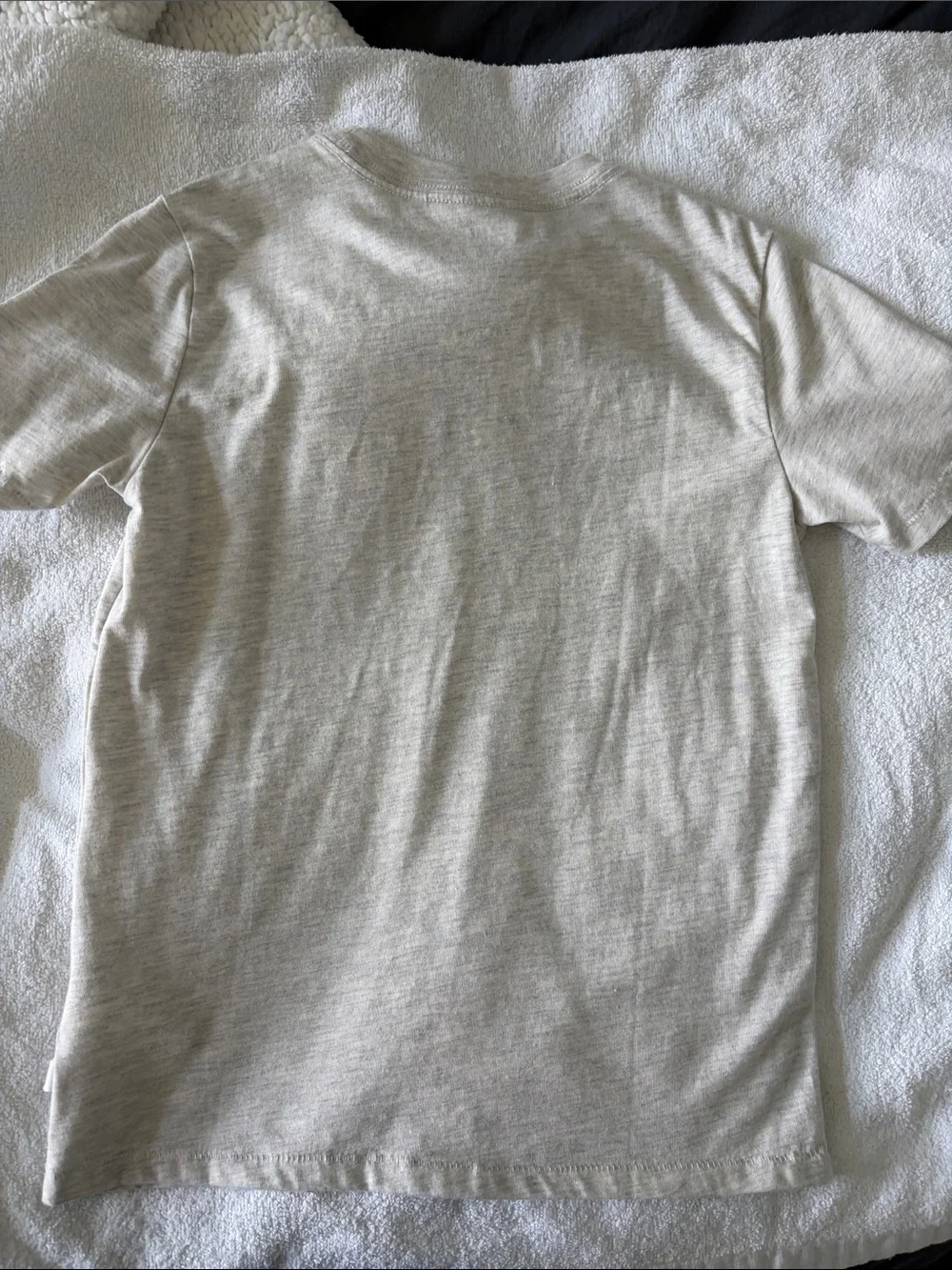 GAP Back to the Future Graphic Tee in Light Gray with Orange & Blue Print